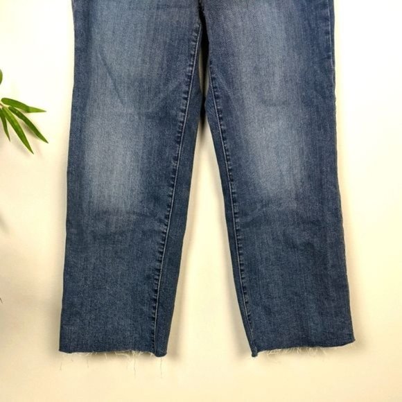 Daily Ritual Straight Leg Cropped Jeans 25 Button Fly Raw Hem Cutoff - Picture 11 of 13